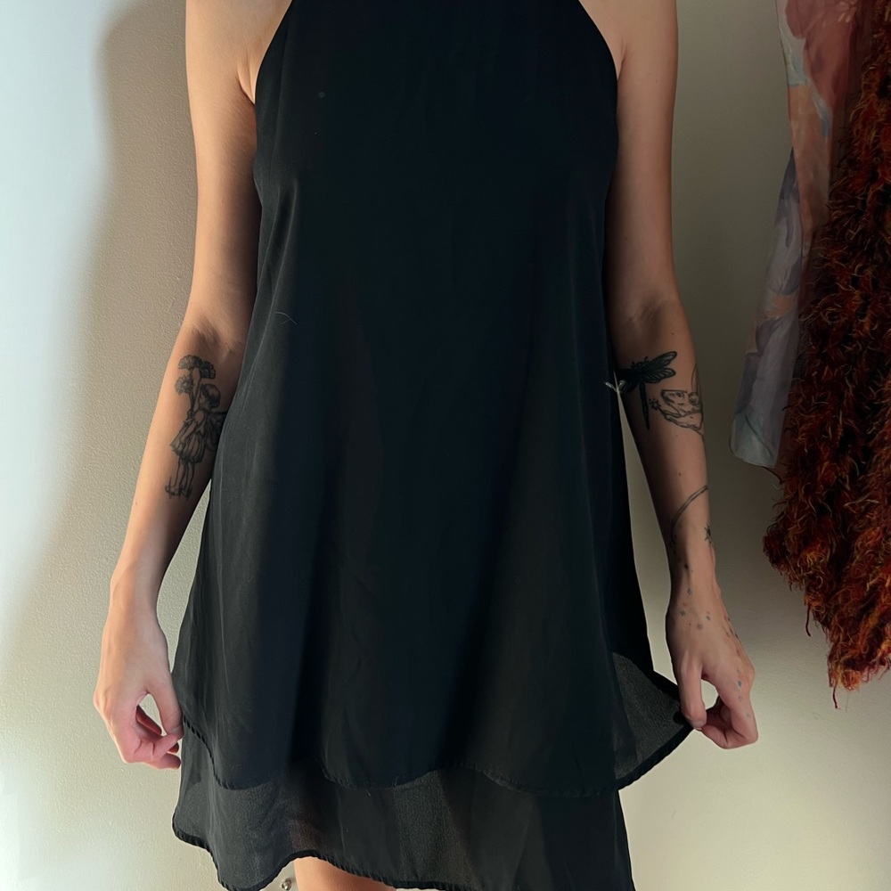Double-layered black dress. StyleDome Medium. Like new, never worn.